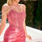 Ladivine CC475 Dress Strapless Fitted Prom Gown With Lace Detailing