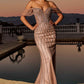 Ladivine CC477 Dress Beaded Off The Shoulder Mermaid Prom Dress