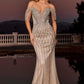 Ladivine CC477 Dress Beaded Off The Shoulder Mermaid Prom Dress