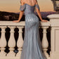 Ladivine CC477 Dress Beaded Off The Shoulder Mermaid Prom Dress