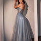 Ladivine CC487 Dress Strapless Layered Tulle A-Line Gown