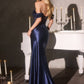 Ladivine CC494 Sculpted Corset Bodice Off Shoulder Beading Fitted Gown