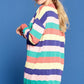 Multi-colored Striped Knit Sweater Dress - Farnelli