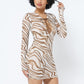 Printed Mesh Dress - Farnelli