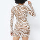 Printed Mesh Dress - Farnelli