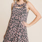 Cute Animal Print Cut Out Neckline Sleeveless Tunic Dress - Farnelli