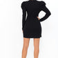Long Sleeve Overlay Detailed Fashion Dress - Farnelli
