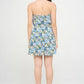 Berry Flower Ruffle Tube Top Mini Dress - Farnelli