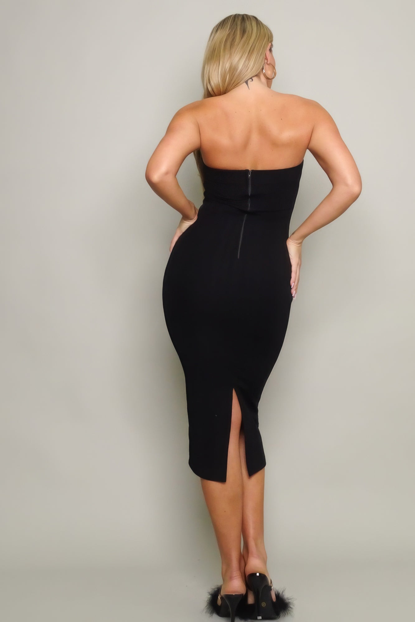 Knit Tube Midi Dress - Farnelli