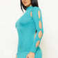 Cutout Around Shoulder Mini Dress - Farnelli