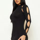 Cutout Around Shoulder Mini Dress - Farnelli