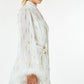 Metallic Print Short Dress - Farnelli