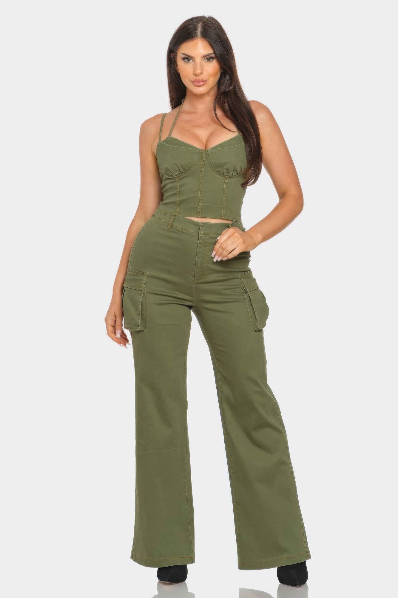 Crop Jacket 3pcs Set - Farnelli
