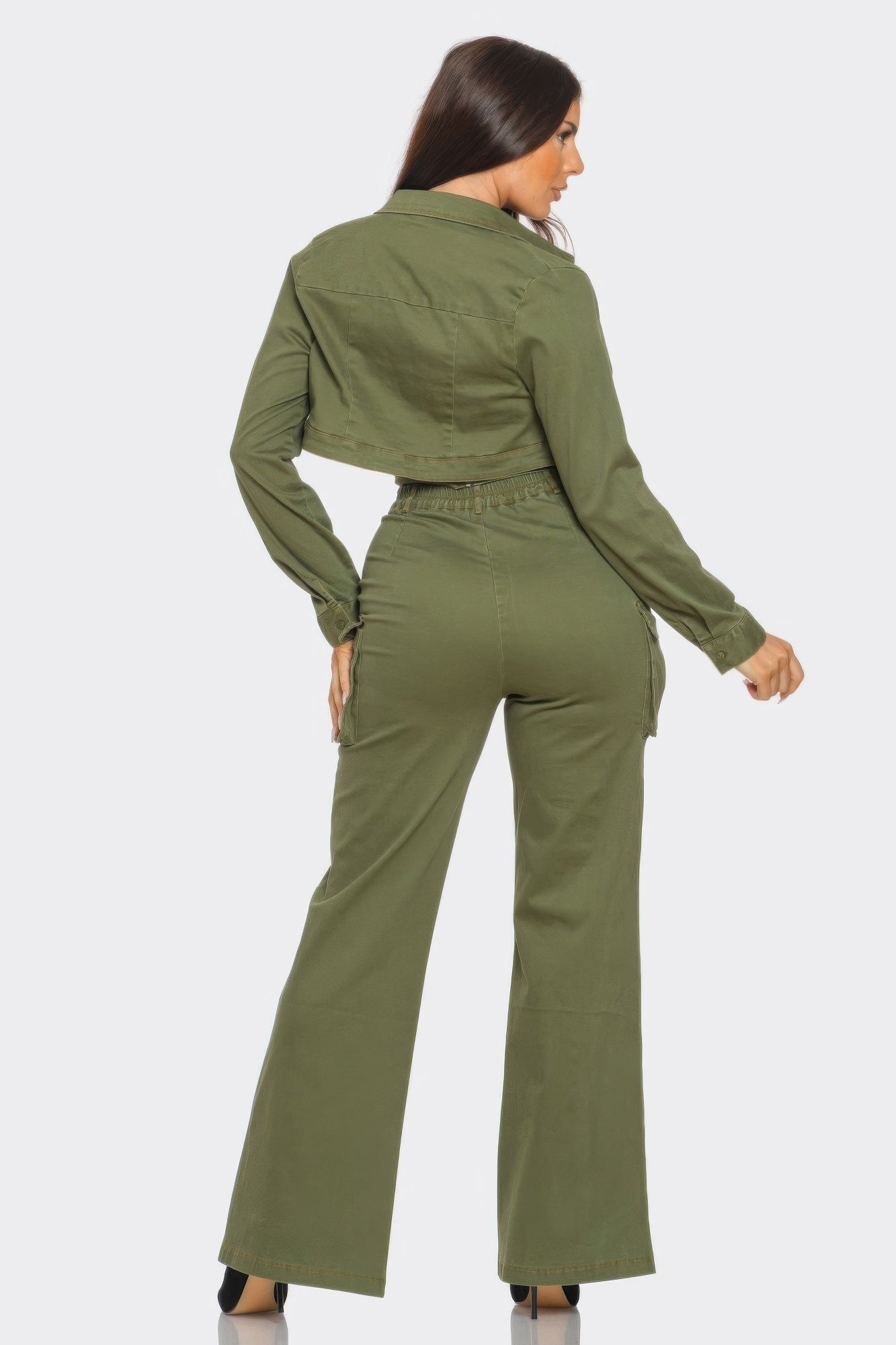Crop Jacket 3pcs Set - Farnelli