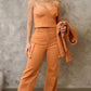 Crop Jacket 3pcs Set - Farnelli