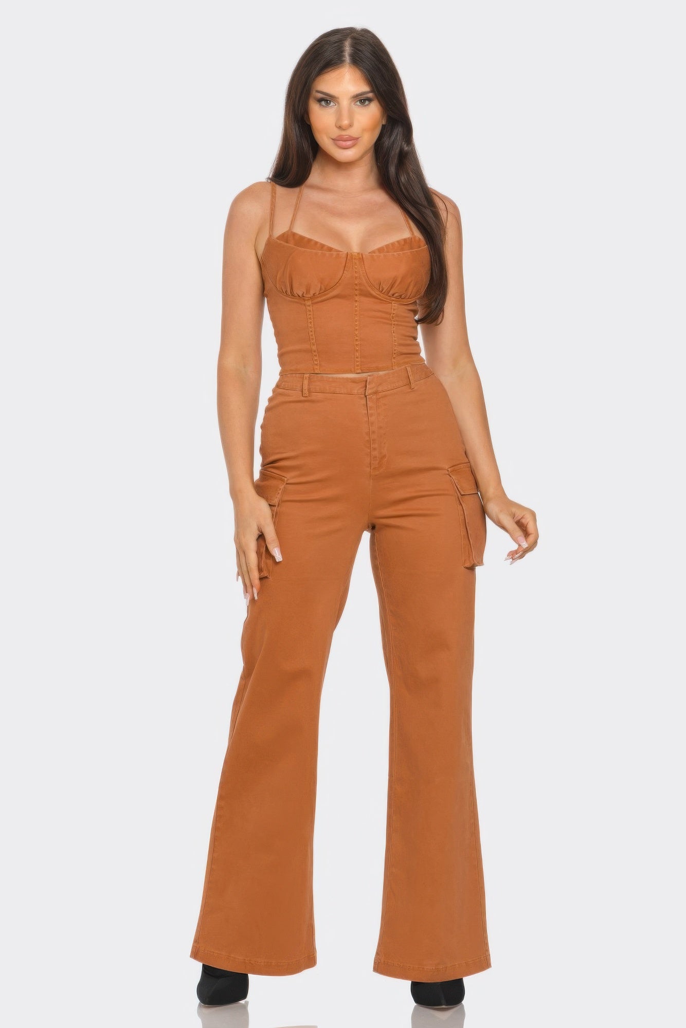 Crop Jacket 3pcs Set - Farnelli