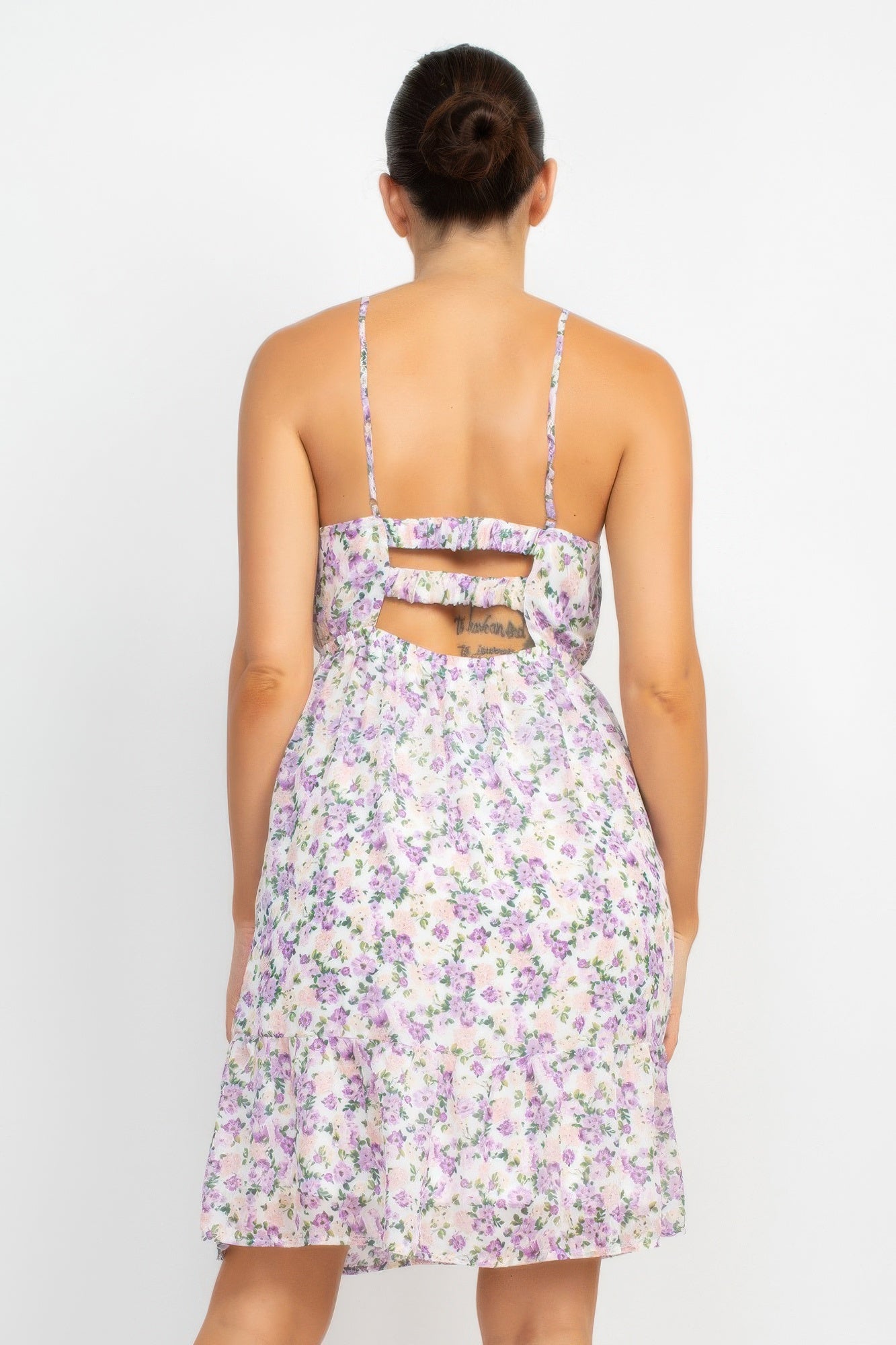Double Strap Back Mini Dress - Farnelli