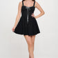 Front Ribbon Tie Bustier Dress - Farnelli