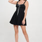 Front Ribbon Tie Bustier Dress - Farnelli