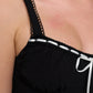 Front Ribbon Tie Bustier Dress - Farnelli