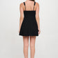 Front Ribbon Tie Bustier Dress - Farnelli