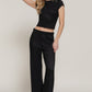 Short Slv Top & Flare Pants Set - Farnelli