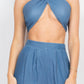 Tube Tied Top & Wide Pants Set - Farnelli