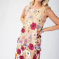 3d Floral Embroidered Sleeveless Mini Dress - Farnelli