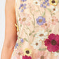 3d Floral Embroidered Sleeveless Mini Dress - Farnelli
