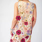 3d Floral Embroidered Sleeveless Mini Dress - Farnelli