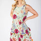 3d Floral Embroidered Sleeveless Mini Dress - Farnelli