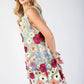 3d Floral Embroidered Sleeveless Mini Dress - Farnelli