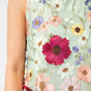 3d Floral Embroidered Sleeveless Mini Dress - Farnelli