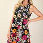 3d Floral Embroidered Sleeveless Mini Dress - Farnelli