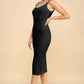 Scoop Neck Rib Linning Double Layered Tank Dress - Farnelli