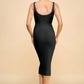 Scoop Neck Rib Linning Double Layered Tank Dress - Farnelli