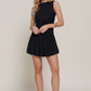 Sleeveless Boat Neck Voluminous Mini Dress - Farnelli
