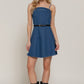 Belted Cami A-line Mini Dress - Farnelli