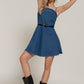 Belted Cami A-line Mini Dress - Farnelli