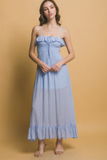 Smocked Ruffle Maxi Dress - Farnelli