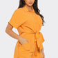 Front Tie Back Oversized Slit Top And Shorts Set - Farnelli