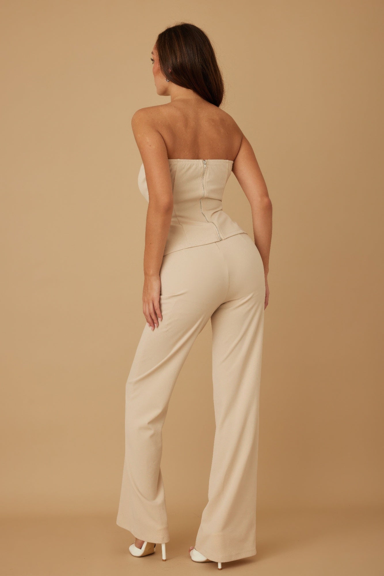 Classy Two Piece Sets With Oval Crystal Stone - Farnelli