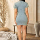 Cute Button Up Short Dress - Farnelli