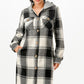 Hooded Plaid Coat - Farnelli