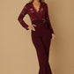 Lace Crochet Long Sleeve Jumpsuit - Farnelli