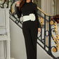 Wide Waistband With Rose Jumpsuit - Farnelli