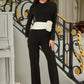Wide Waistband With Rose Jumpsuit - Farnelli