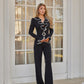 Ruffle Pattern Long Sleeve Jumpsuit - Farnelli