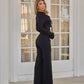 Ruffle Pattern Long Sleeve Jumpsuit - Farnelli