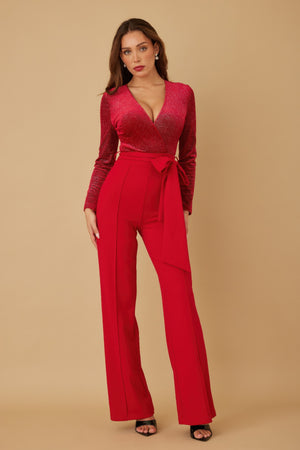 Velvet Top Fashion Jumpsuit - Farnelli